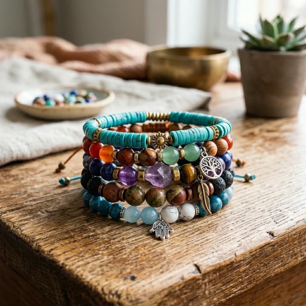 Stacked Bead Bracelet Set