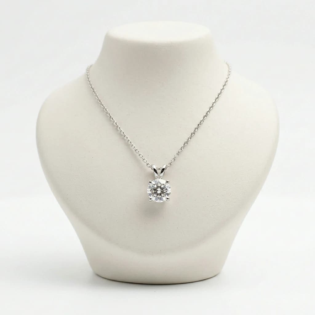 Diamond Solitaire Pendant alternate view